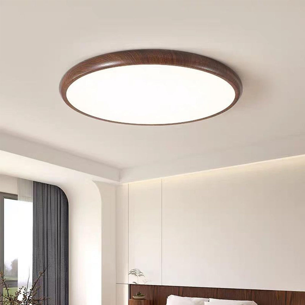 Walnut Ceiling Light, 3 Color Temp, Wall Switch, 1 Pack