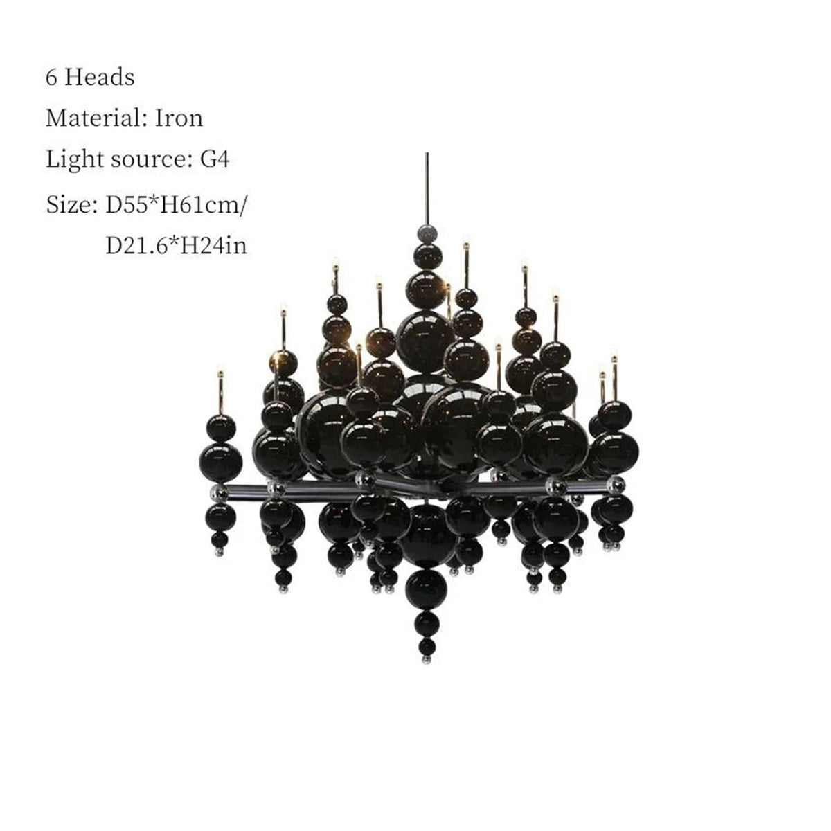Modern Simple Gourd Living Room Restaurant Chandelier Creative Villa Hotel High-end Smart Lamps Personality Decoration(6 Heads)