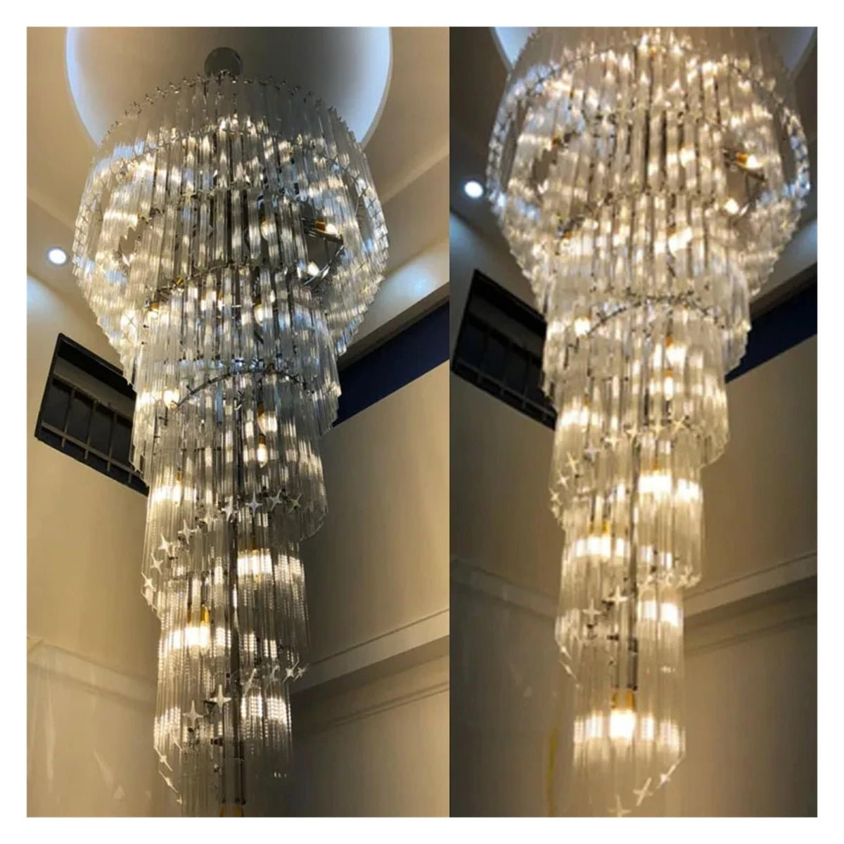 Modern Crystal Chandelier Chrome Gold Ceiling Pendent Lamp for Living Room Lobby Hotel Lobby Home Decorations Lustres Droplight