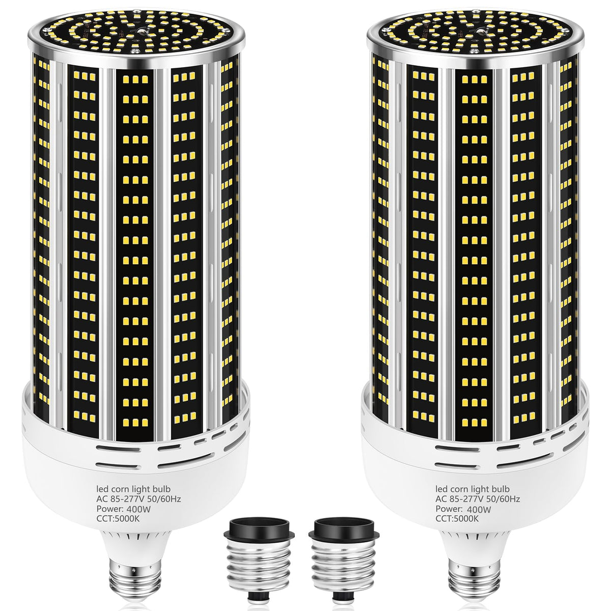 200W LED Corn Light Bulb 4 pack,(2000W Equivalent )Commercial Grade 30500LM DayLight 5000K E26/E39 Medium Mogul Base LED Lamp,Large Area Lights For Outdoor Indoor Garage Warehouse Factory Bay Light