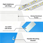 12 Pack 2x4 LED Flat Panel Light,7800LM Fixed 5000K Daylight White Recessed Troffer,0-10V Dimmable 2x4FT Drop Ceiling Light,ETL Listed Commercial Fixture for Office,Shop,Supermarket,School 110-277V AC