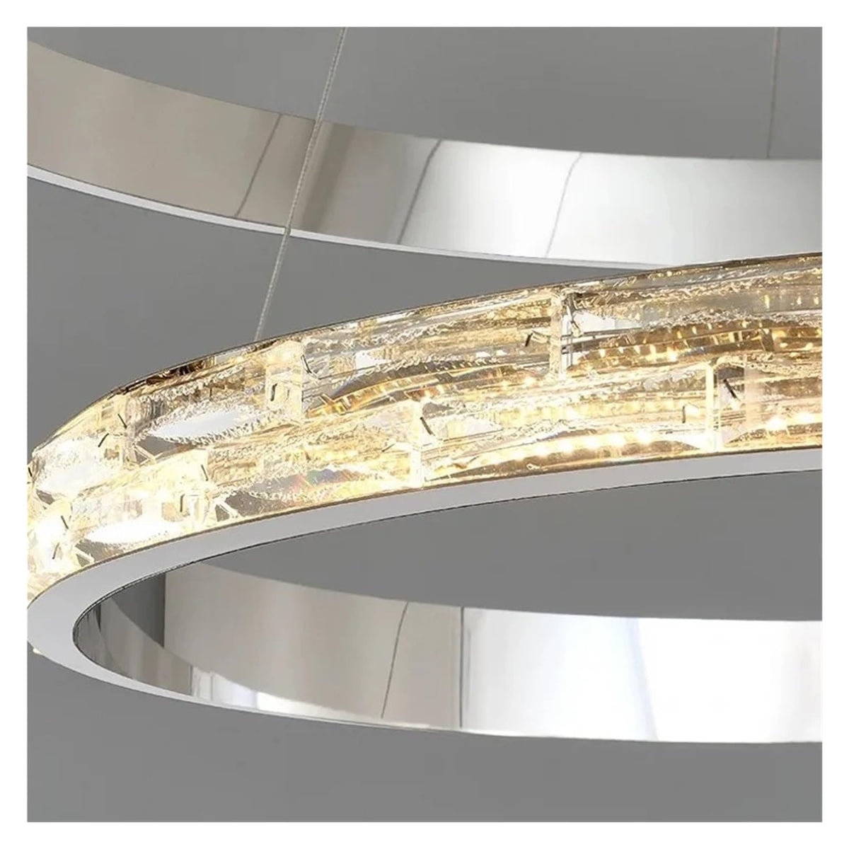 Modern Crystal Chandelier Stainless Steel Sparkling Lighting Light,Foyer