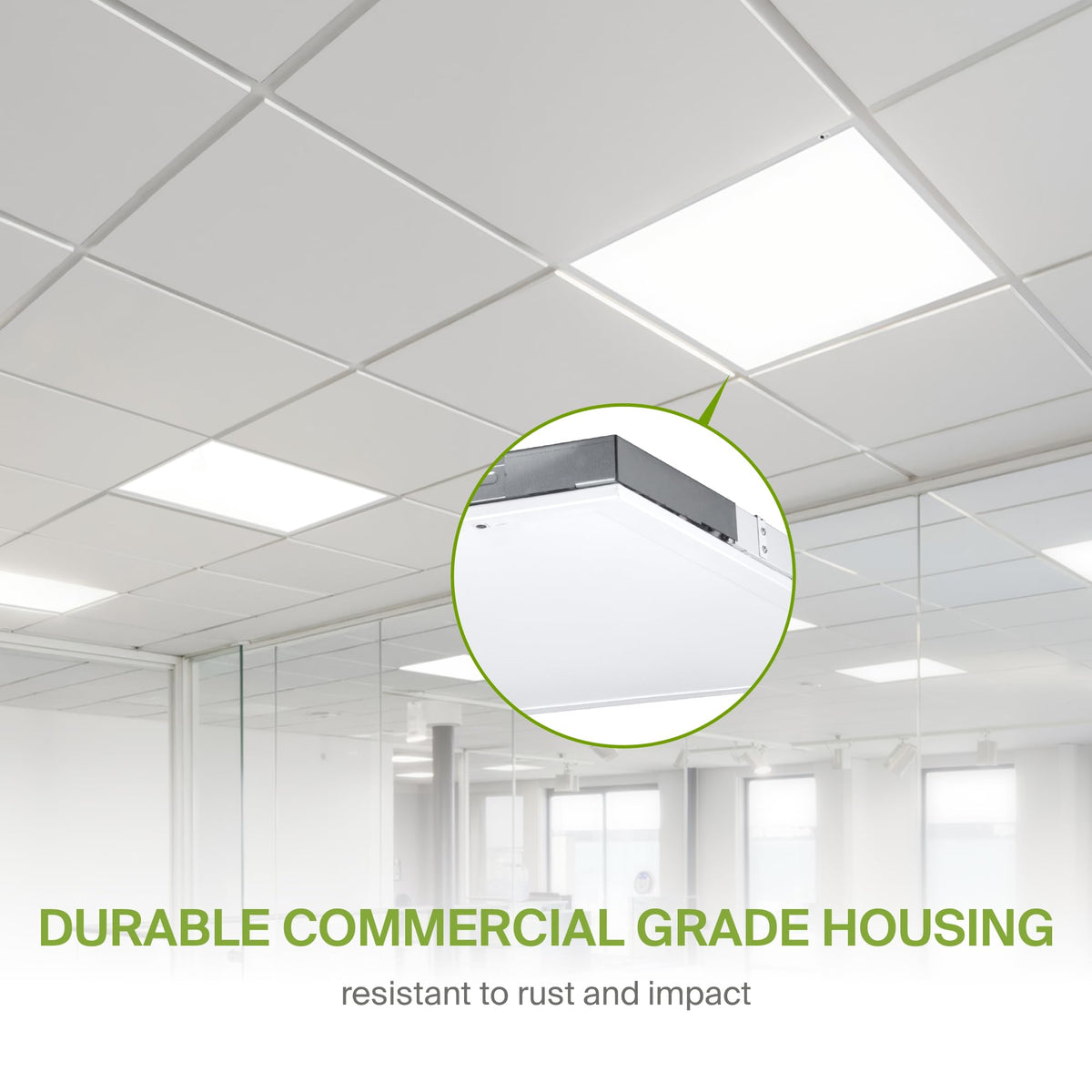 ASD 2x2 LED Flat Panel Light, Emergency Battery Backup UL DLC 4 Pack