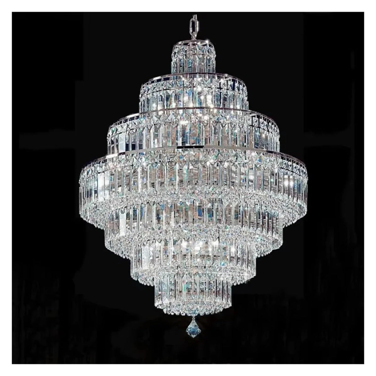Modern K9 Crystal Led Chandeliers Light French Empire Gold Chrome Chandeliers Large Scale Lighting,for Home