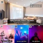 4" Smart Recessed Lighting 10 Pack, Multicolorred, Dimmable, 2700K~6500K, CRI80+, 4 Inch Color Changing Bluetooth Mesh LED Ceiling Light, RGB Canless Retrofit LED Downlight