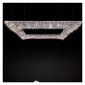 Postmodern Square & Round Crystal Chandelier (Neutral light 140cm)