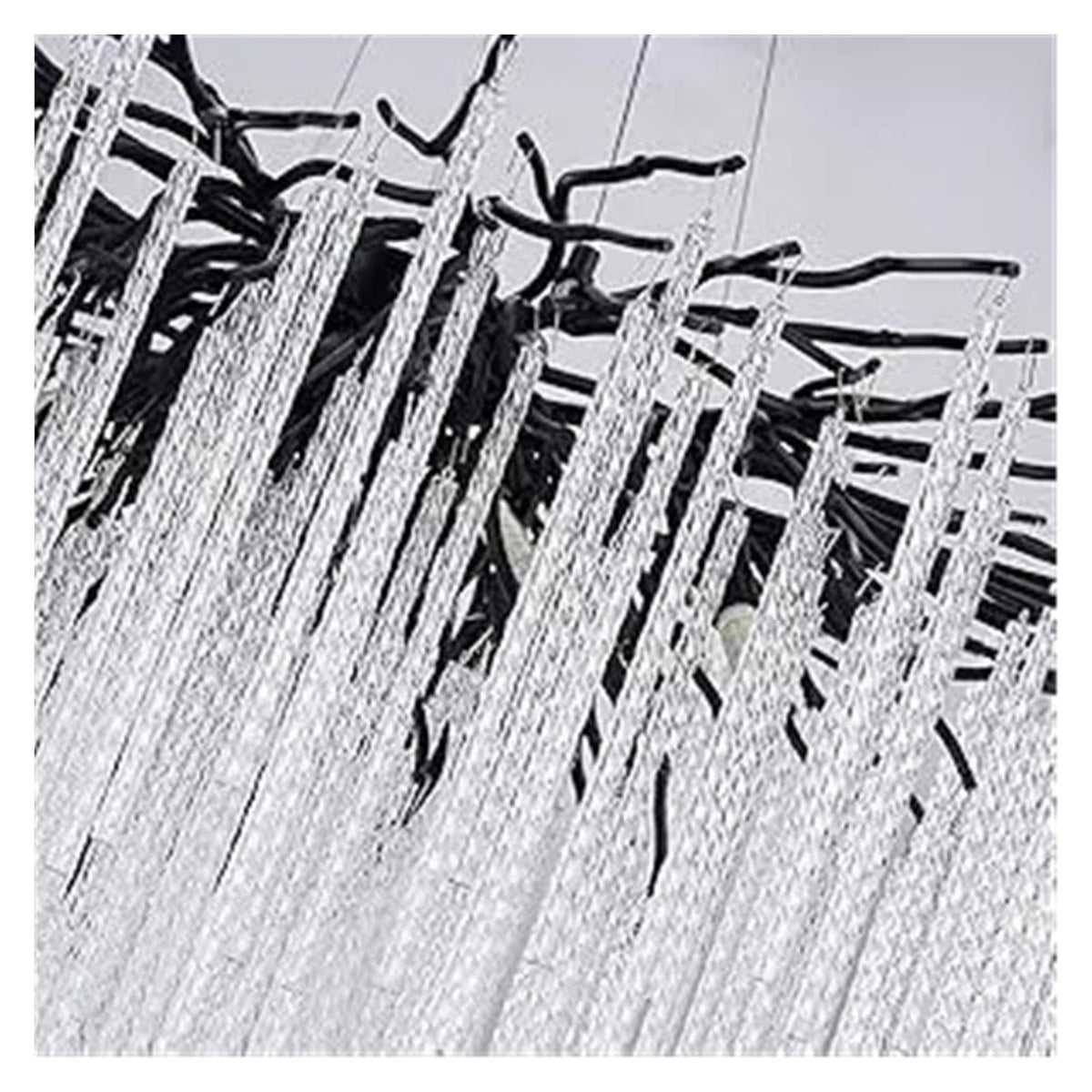 Branch Style Chandelier Long Pendant Light with Crystal Rod,Nordic
