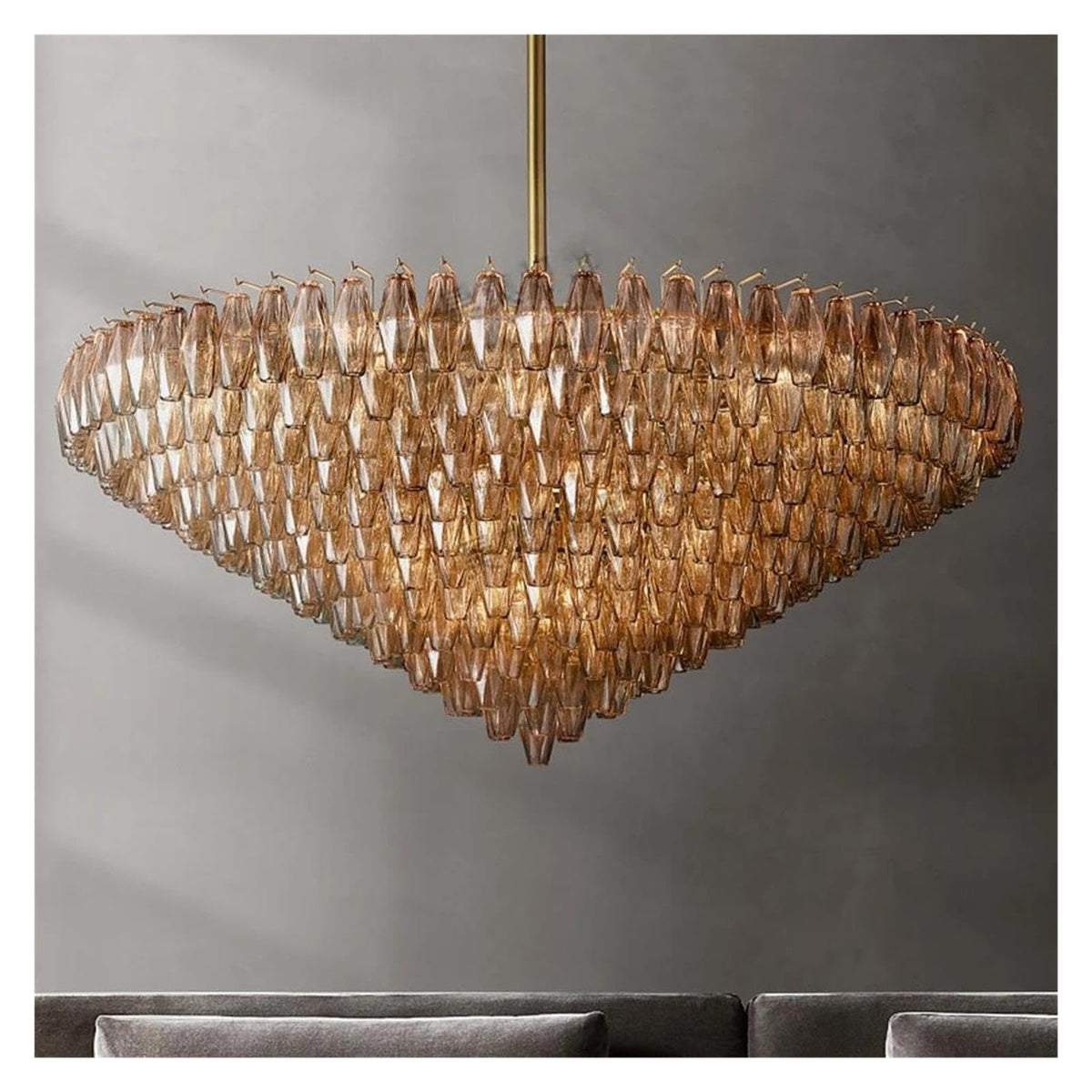 American Vintage Brass Black Chrome Led Chandelier Lighting,Sleek