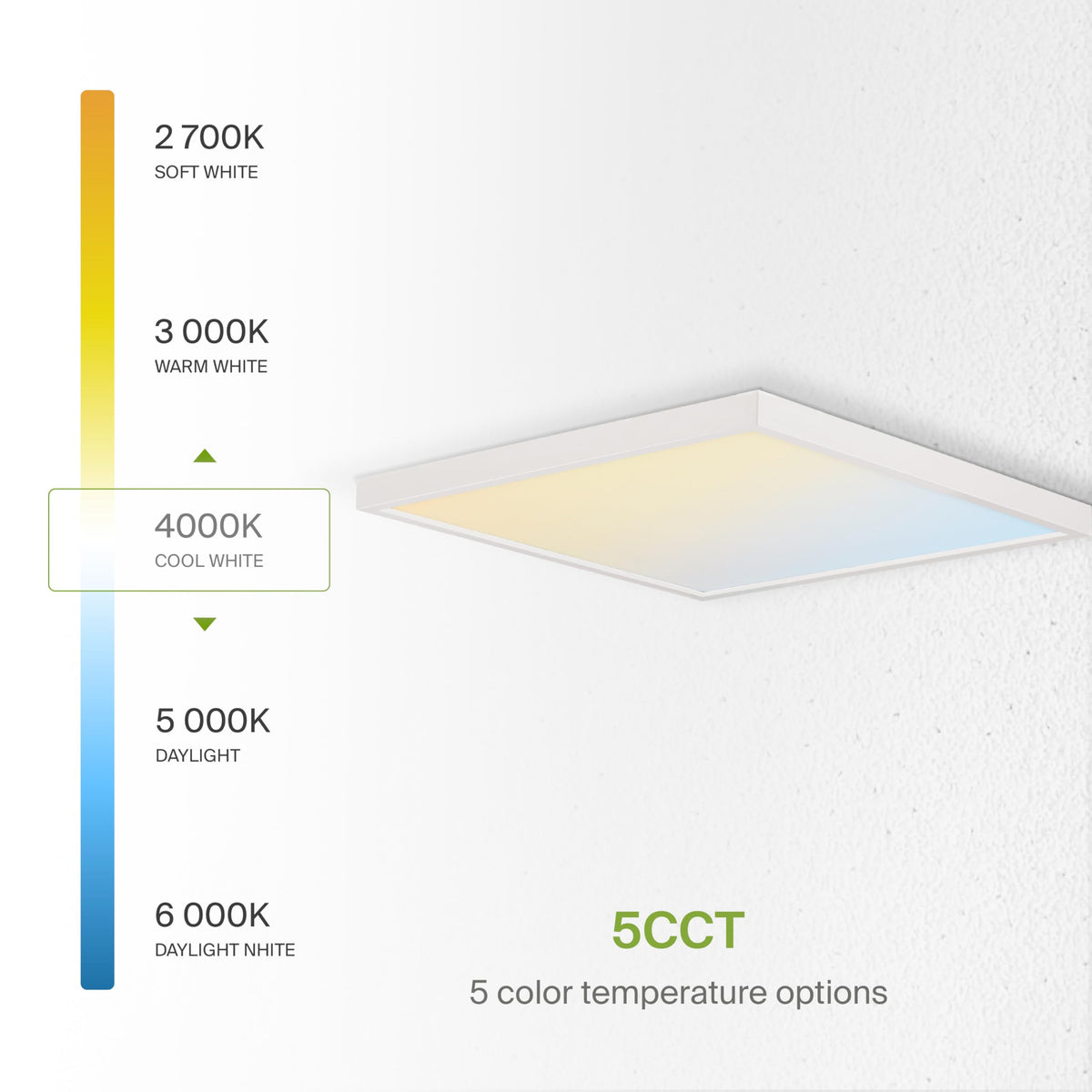 ASD 12" Square LED Flush Mount Ceiling Light 12-Pack | 5CCT | White