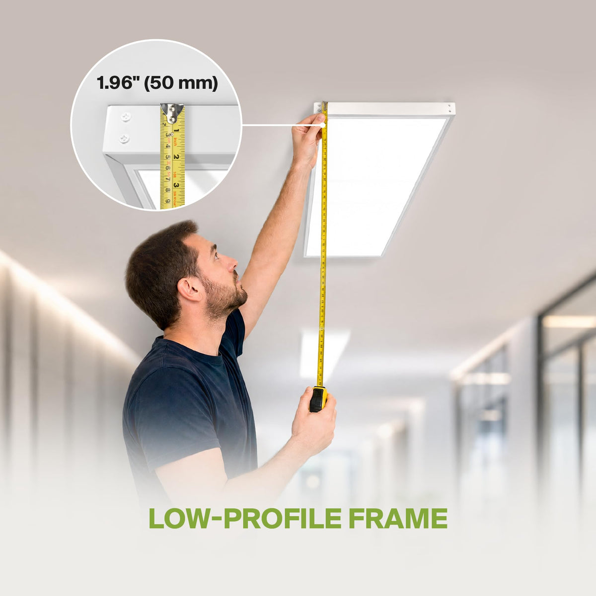 ASD 1x4 Surface Mount Frame for LED Flat Panel Light - White Aluminum Surface Mounting Bracket Kit for Drop Ceiling - Low Profile Back-Lit Panels Mount Kit, 9 Pack