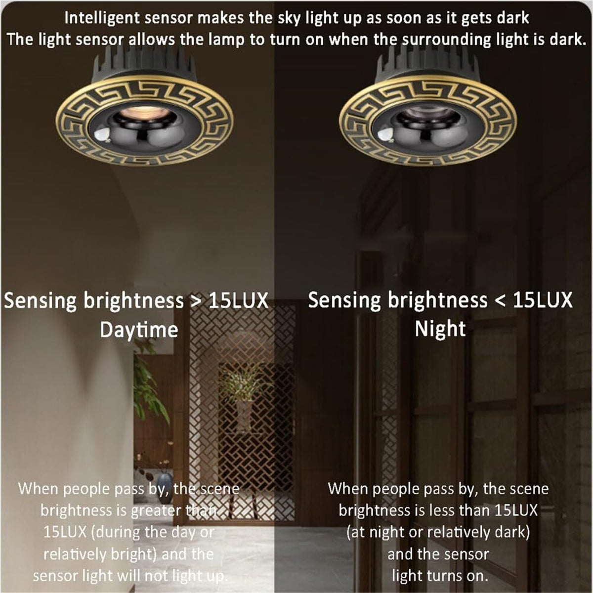 4.3-Inch Retrofit Motion Sensor Downlight - Dual Body/Light Sensors, 3 T Adjustable, Indoor Ceiling Lighting Fixture,Neutral light-8W