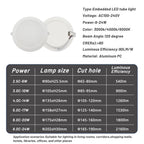 10pcs/lot Downlight AC110V AC220V Ceiling Light 17W 20W 24W