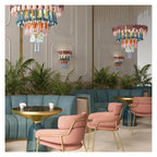 Oval Ceramic Chandelier, Vintage Art(Changeable D70cm Chandelier)