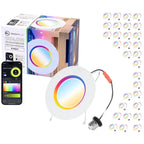 Works with Alexa and Google Home, 6 in. Smart Color Changing Nightlight Downlight 6 Pack, 12W LED Recessed Ceiling Light, App Control, 1000 Lumens, Damp Rated, BL-SNDL-CC-6IN-6PK (30 Pack)