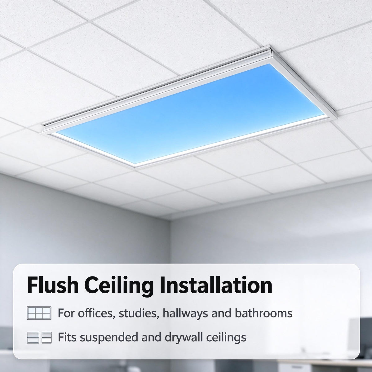 65W Blue Sky Ceiling Light CRI90 Flush Mount Skylight