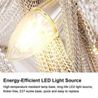 Aluminum Chain Tassel Chandelier, Hotel Stair Long Pendant