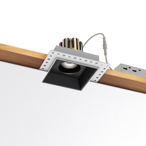 4-Pack Square Rimless LED Downlight Anti-glare Embedded Ceiling Lamps
