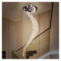 Spiral Waterfall Crystal Chandelier Vertical Hanging Light,Classic