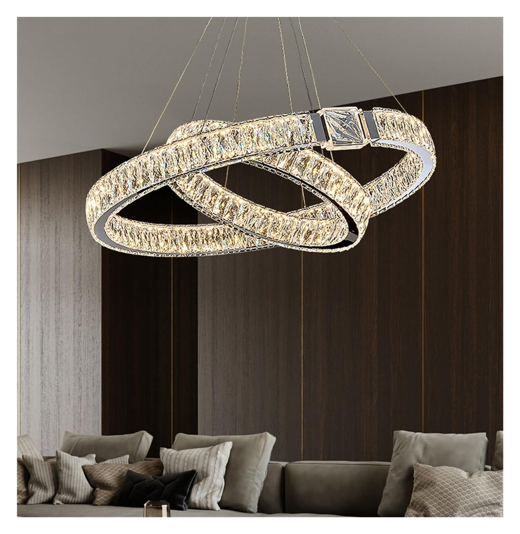 Oval Magic Ring Dimmable LED Chandelier Lighting Hanging Lamps Suspension Luminaire Lampen for Dinning Table Versatile Use