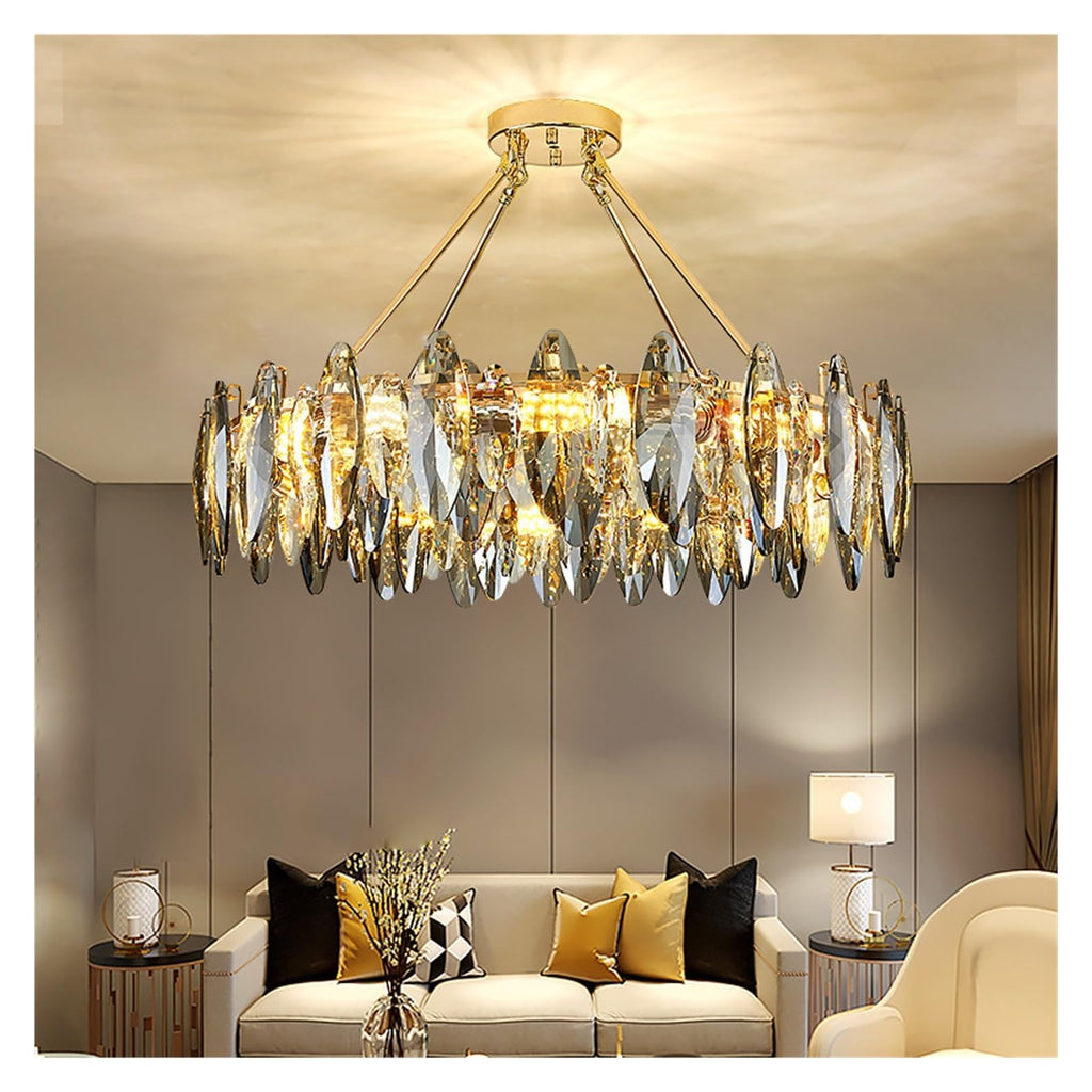 Postmodern Fashion Chandelier Light LED Crystal Lustre Vintage Dimmable Pendant Lamp for Bedroom Living Room,Eye-catching