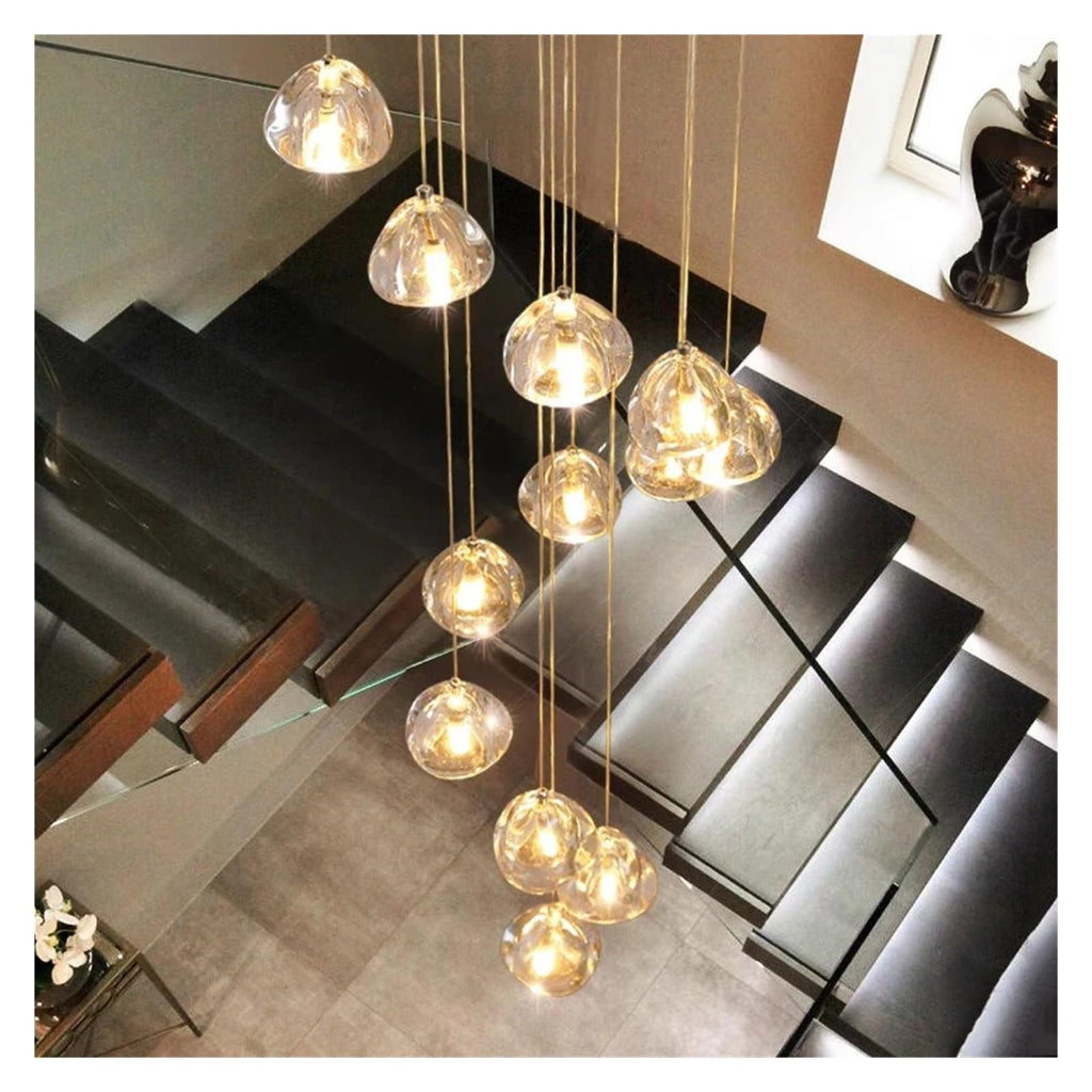 Modern Stair Chandelier Pendant Lights Indoor Lighting Ceiling Lamp Hanging Light Led Chandeliers for Living Room Indoor Lightin Contemporary