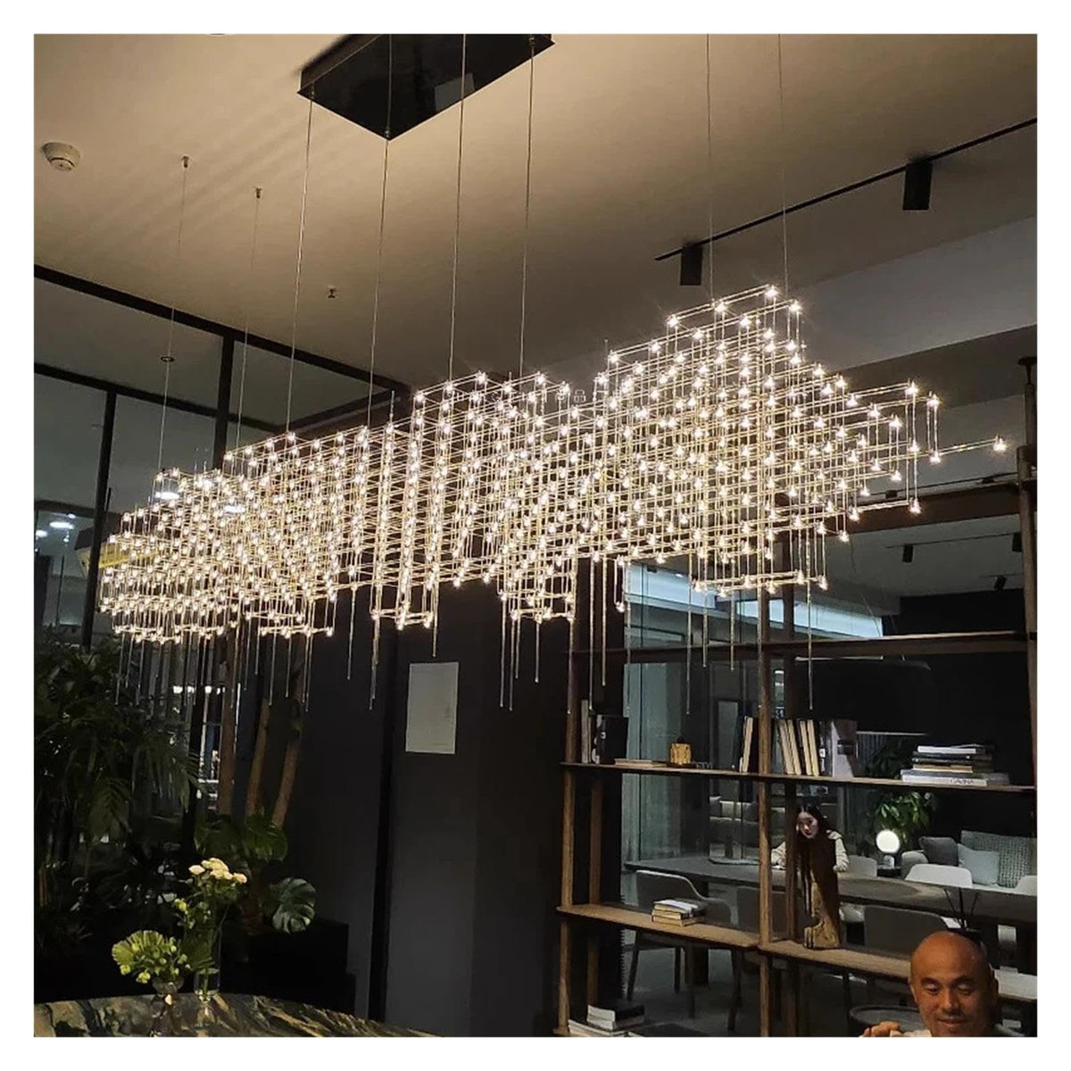 Postmodern Led Chandelier Creative Firefly Light Long Lighting,Modern