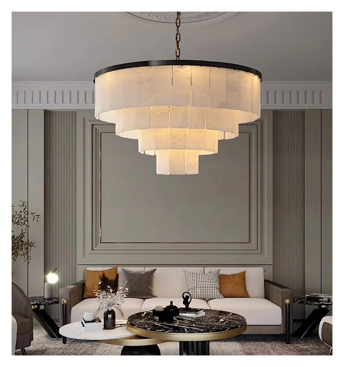 Marble Pieces 3-7 Layer LED Chandelier Hanging Lamp,Chandelier