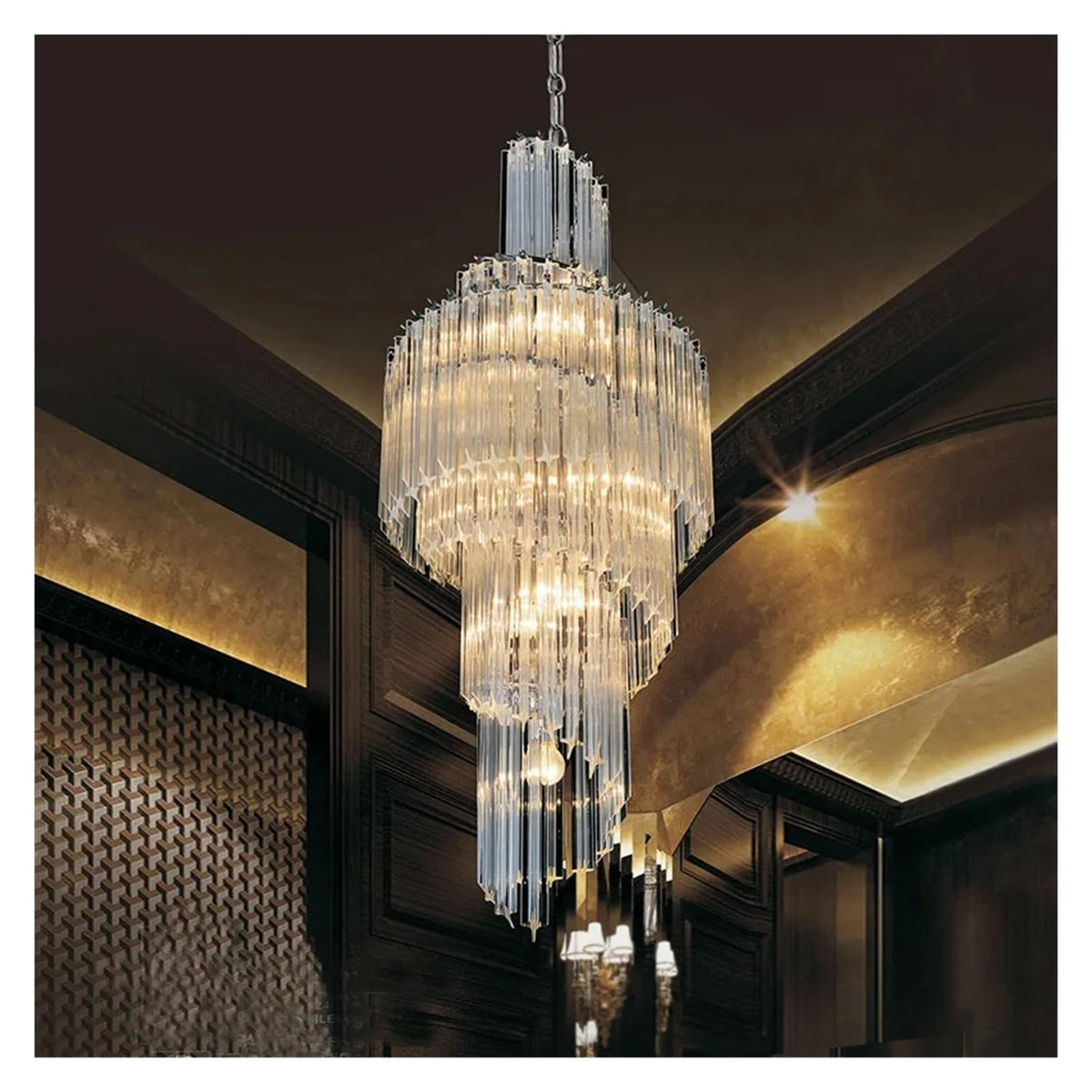 Modern Crystal Chandelier Chrome Gold Ceiling Pendent Lamp for Living Room Lobby Hotel Lobby Home Decorations Lustres Droplight