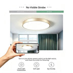 39W Ultra‑Thin Round Smart LED Ceiling Light Gold