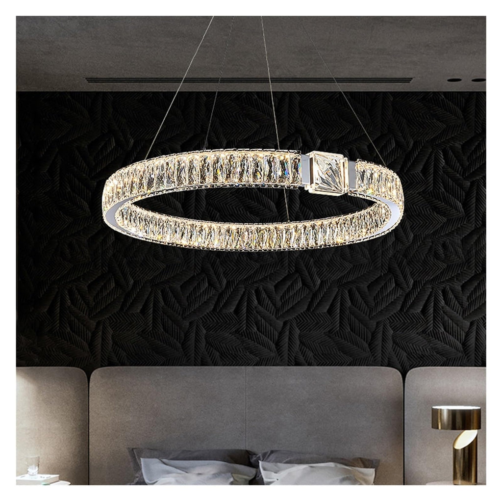 Oval Magic Ring Dimmable LED Chandelier Lighting Hanging Lamps Suspension Luminaire Lampen for Dinning Table Versatile Use
