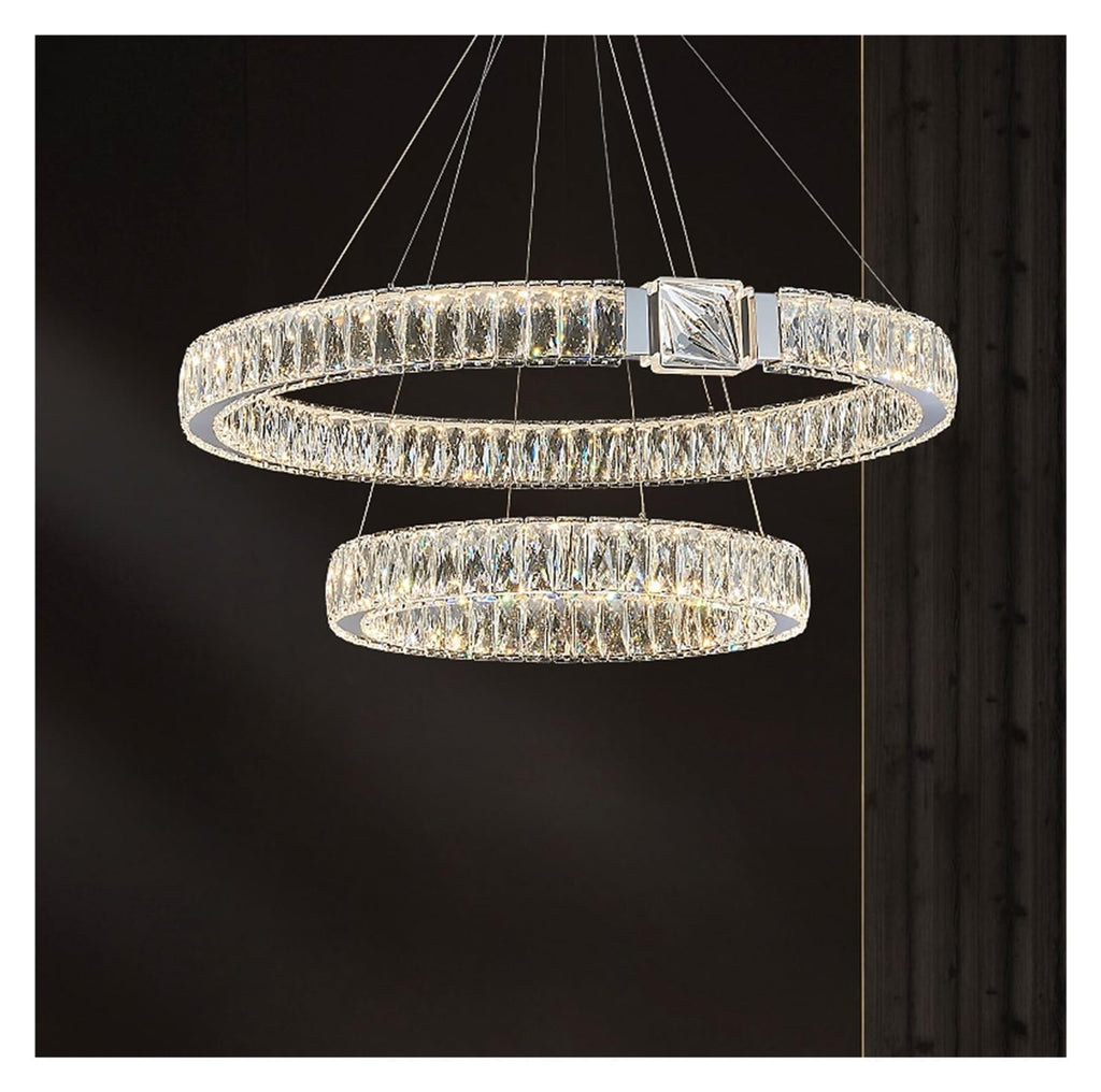 Oval Magic Ring Dimmable LED Chandelier Lighting Hanging Lamps Suspension Luminaire Lampen for Dinning Table Versatile Use