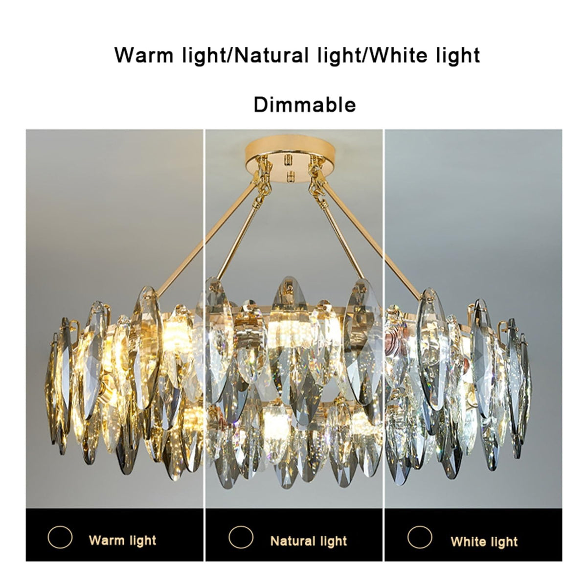 Postmodern Fashion Chandelier Light LED Crystal Lustre Vintage Dimmable Pendant Lamp for Bedroom Living Room,Eye-catching