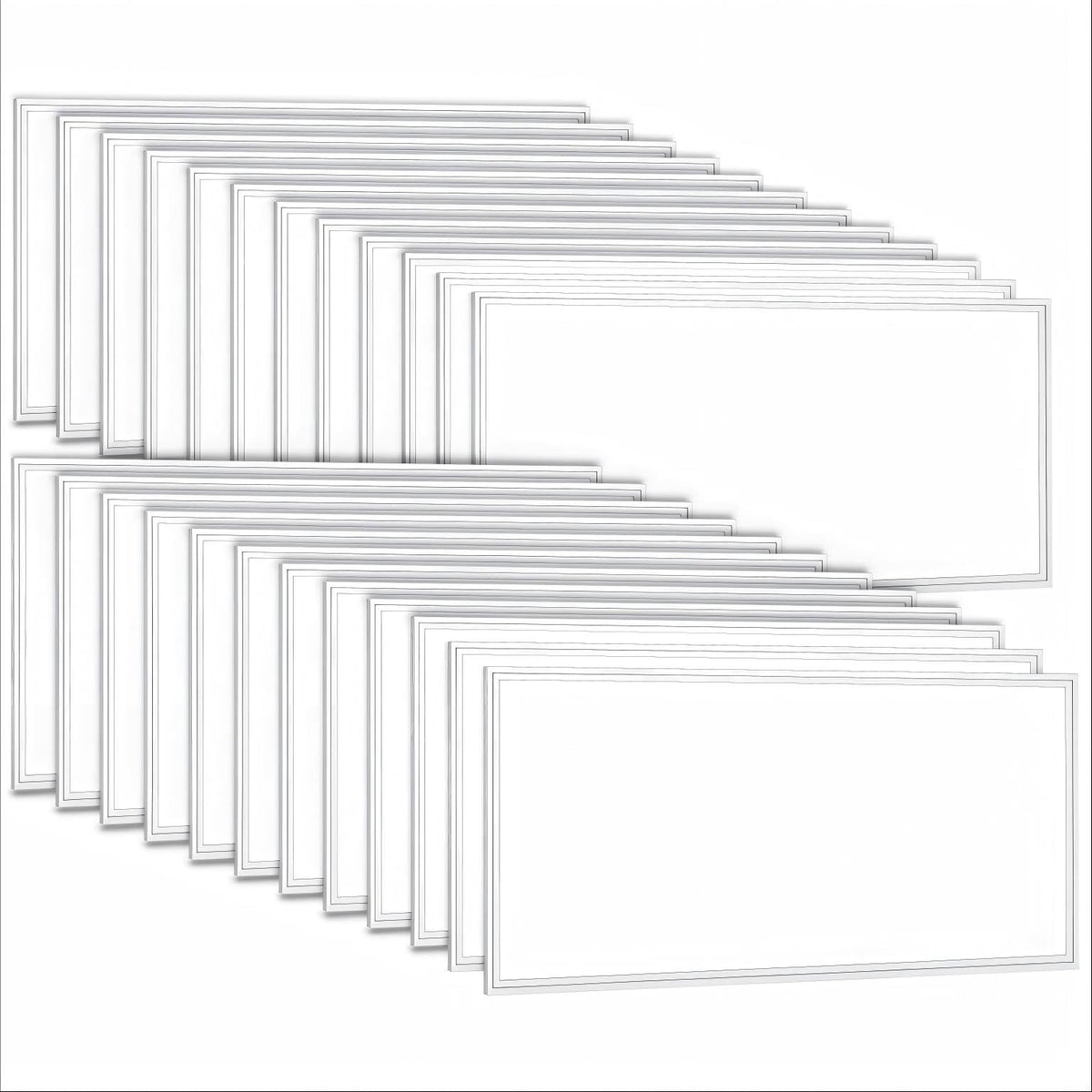 12 Pack 2x4 LED Flat Panel Light,7800LM Fixed 5000K Daylight White Recessed Troffer,0-10V Dimmable 2x4FT Drop Ceiling Light,ETL Listed Commercial Fixture for Office,Shop,Supermarket,School 110-277V AC
