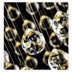 Spiral Waterfall Crystal Chandelier Vertical Hanging Light ,Ambient