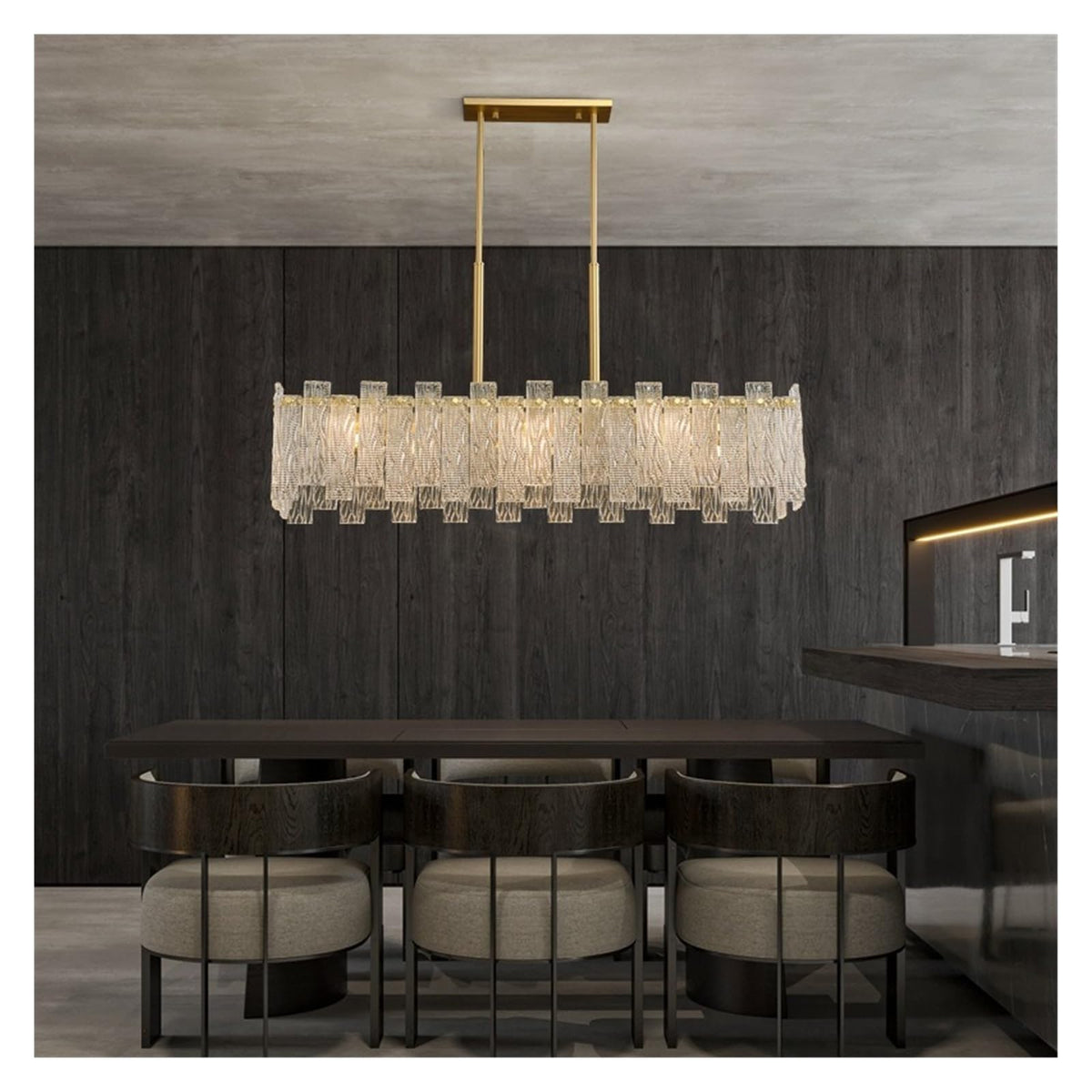 Chandelier, All Copper Dining Room Pendant Light, Designer Crystal Chandelier,Luxury Gold Ceiling Lamp for Living Room Dining Hotel bar(1000xH730mm,Cold)