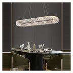 Oval Magic Ring Dimmable LED Chandelier Lighting Hanging Lamps Suspension Luminaire Lampen for Dinning Table Versatile Use