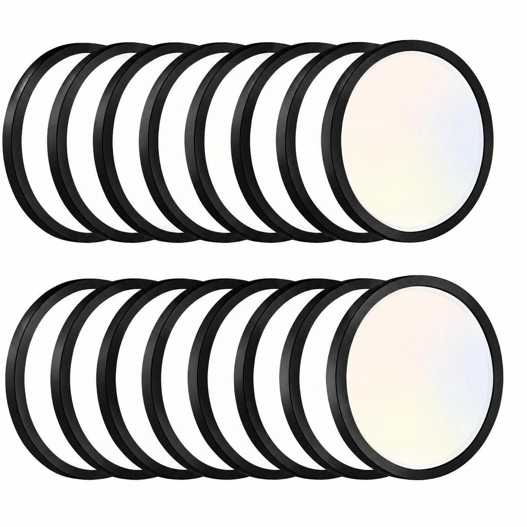 8PACK LED Flush Mount Ceiling Light Fixture, 3000K-4000K-6500K & 150W Equivalent Modern Kitchen Recessed Ceiling Lamp 24W 3200Lm 12Inch Closet Round Surface for Bathroom Laundry Bedroom Hallway