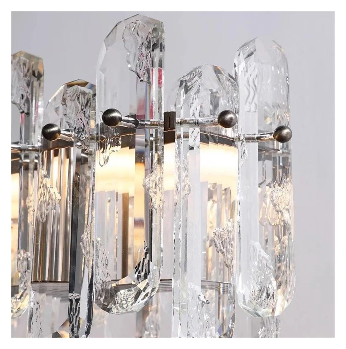 Modern Crystal Chandelier Rings Dimmable LED Ceiling Chandelier Lights for Living Room Home Decor Lustres Fixture Versatile Use