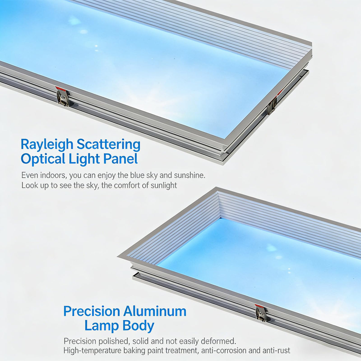 Artificial Skylight, Artificial Skylight for Ceiling, Smart Light Ceiling Lamp, APP Control, Adjustable Color Temperature, Intelligent Daylight Rhythm for Living Room and Hallway(625 * 625MM)