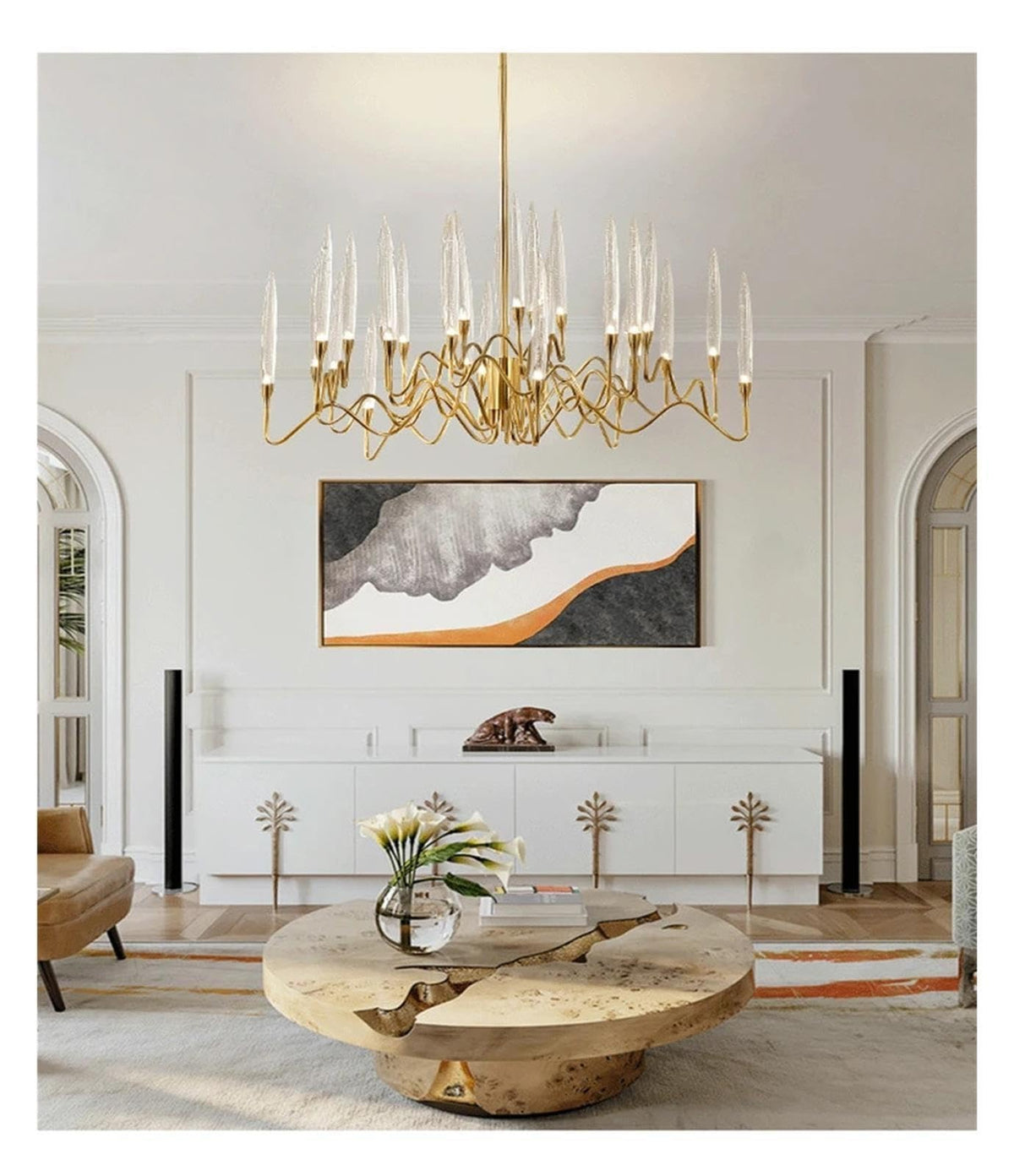 Luxury Light LED Crystal Chandelier Tree Branch Pendant Lights,Modern