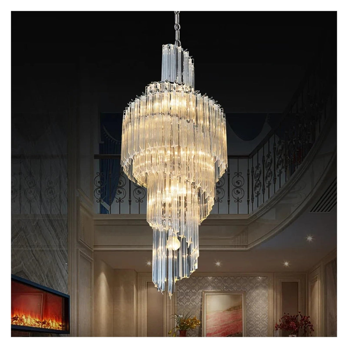 Modern Crystal Chandelier Chrome Gold Ceiling Pendent Lamp for Living Room Lobby Hotel Lobby Home Decorations Lustres Droplight