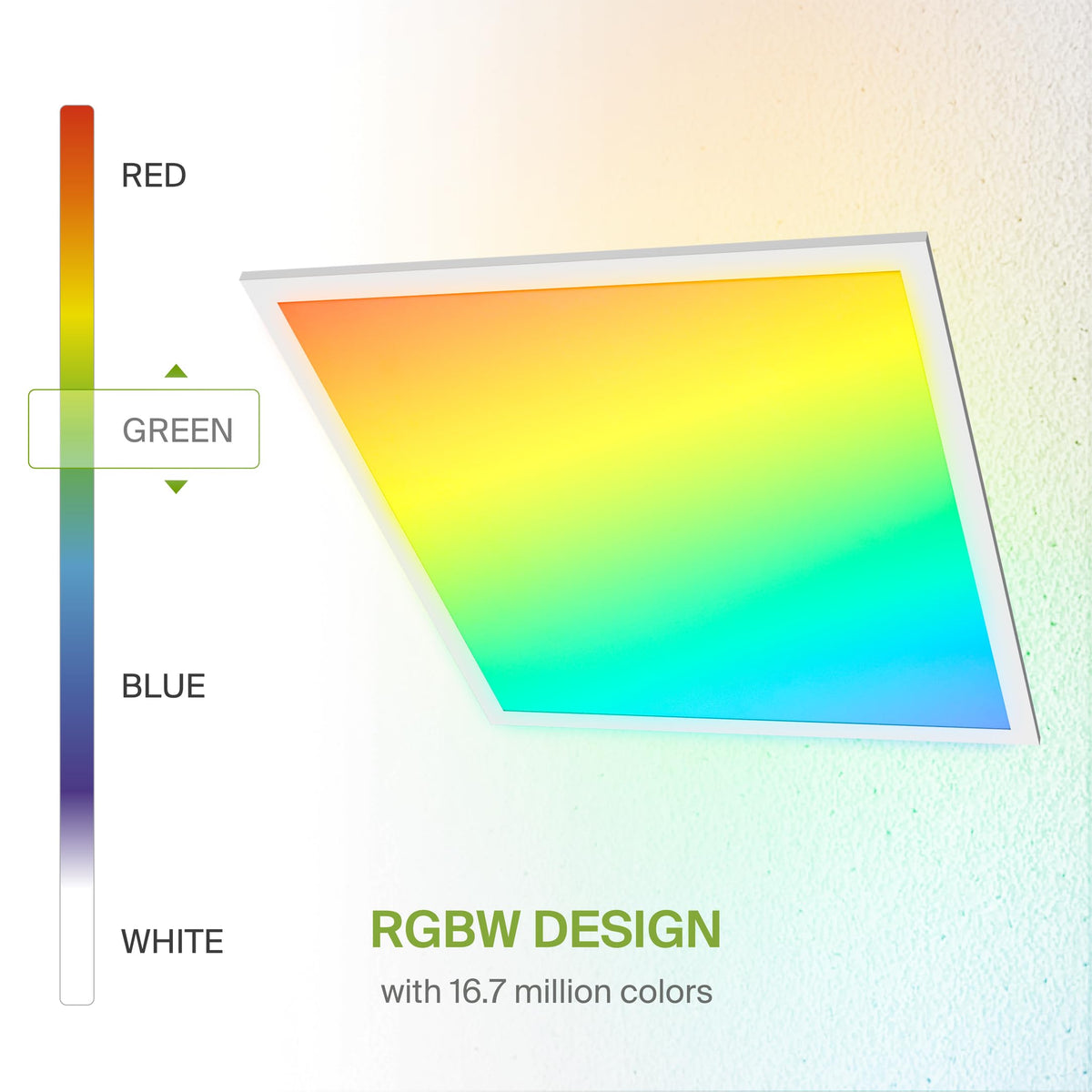 ASD 2x2 RGBW Smart LED Flat Panel Light, 3500K 4000K 5000K UL 2 Pack