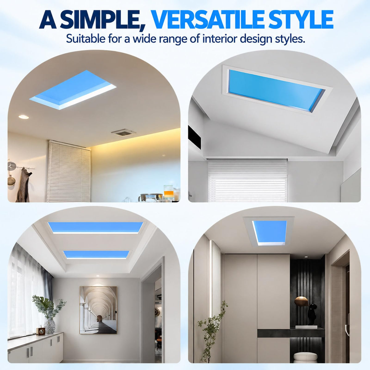 Artificial Skylight Ceiling Light, Dimmable Integrated-60*120