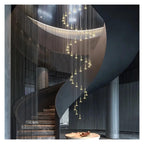 Nordic Minimalist Hanging Chandelier for Staircase Living Room Modern Home Decor Lighting Lustre Fixture