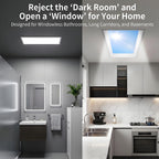 Ultra-Thin Skylight Ceiling Light, Artificial Blue Sky Lamp Natural Daylight Simulation, Dimmable Sunlight Panel for Bathroom, Kitchen, Living Room, Office Integrated-30×120cm