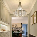 Aluminum Chain Tassel Chandelier, Hotel Stair Long Pendant