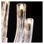 Post-Modern Simple Living Room U Shaped Glass Ceiling Chandelier Italian Designer Lustre Light Art Pendant Lamps,Practical