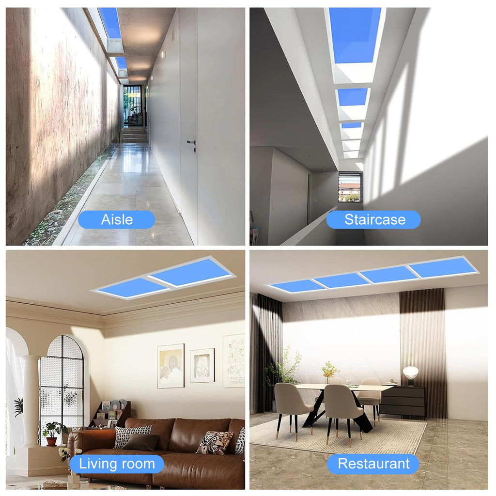 Artificial LED Clear Sky Light, Smart Blue Ceiling Lamp for Indoor EMBEDDED-32cm*62cm