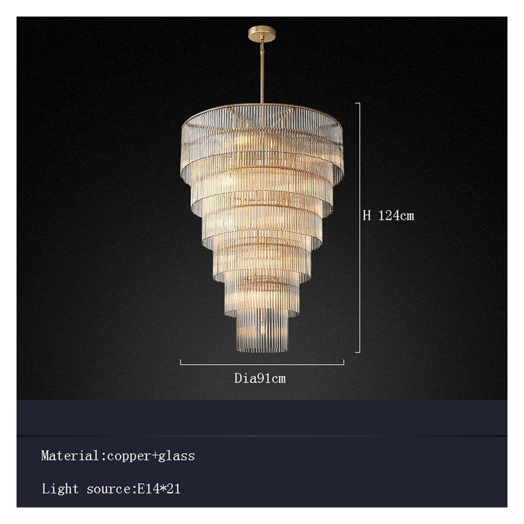 Nordic Glass Rectangle Ceiling Chandeliers Big Large Hanging Lights,Sleek