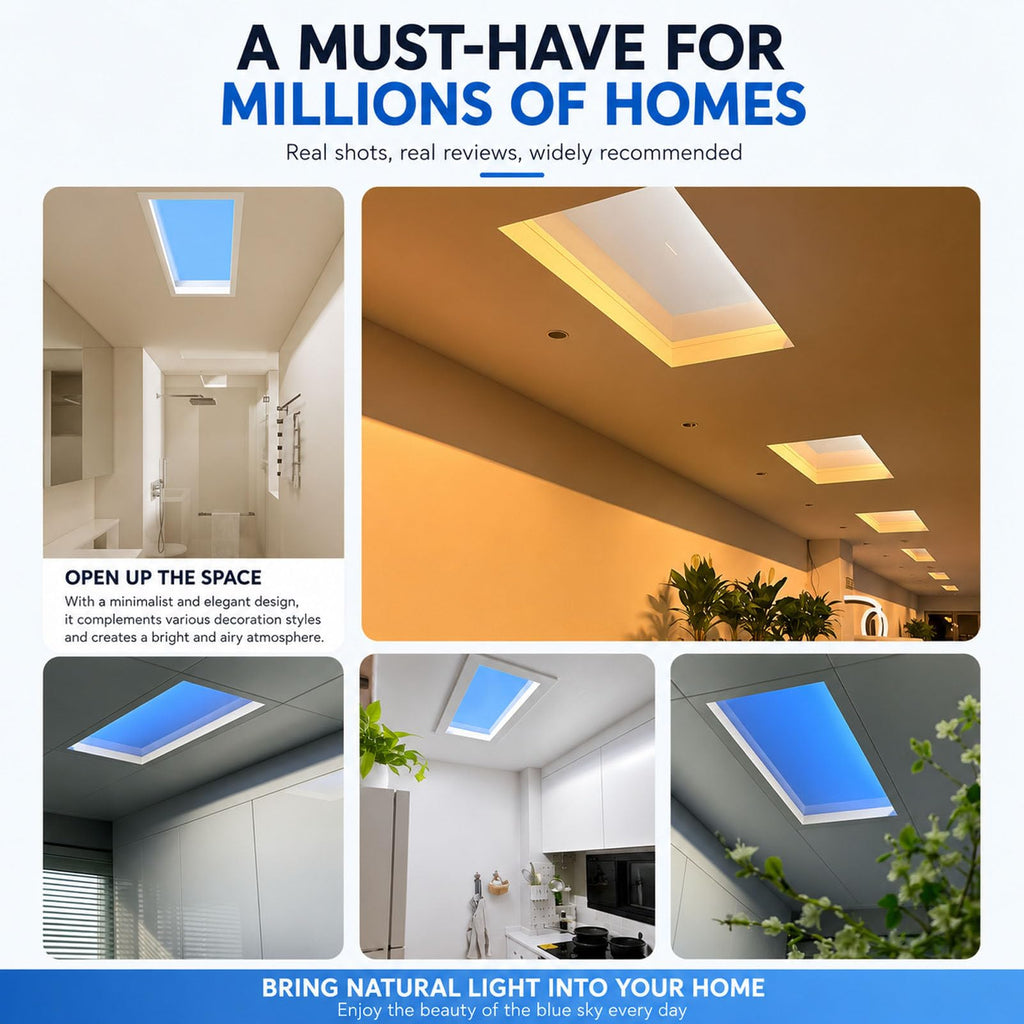 Artificial Skylight Ceiling Lamp with Remote PlasterboardCeiling-30x60